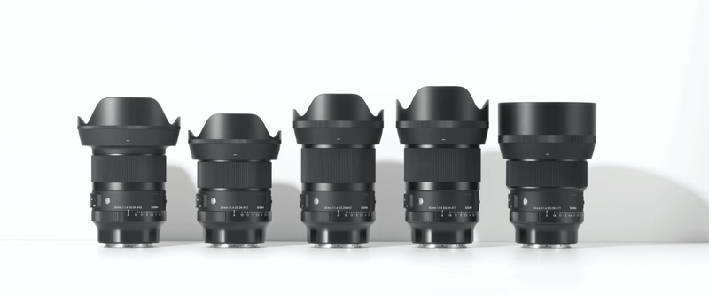 DG DN "Art F1.4" series lineup includes 5 lenses from 20mm to 85mm